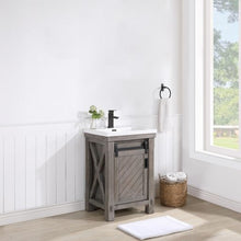 Load image into Gallery viewer, Vinnova Cortes 24&quot; Single Sink Bath Vanity in Classical Grey with White Drop-In Ceramic Basin- Vinnova