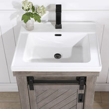 Load image into Gallery viewer, Vinnova Cortes 24&quot; Single Sink Bath Vanity in Classical Grey with White Drop-In Ceramic Basin- Vinnova