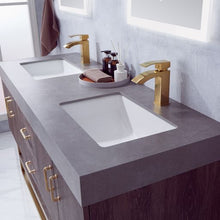 Load image into Gallery viewer, Vinnova Alistair 72&quot; Double Sink Bath Vanity in North Carolina Oak with Grey Sintered Stone Top and Mirror- Vinnova