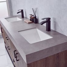 Load image into Gallery viewer, Vinnova Alistair 72B&quot; Double Sink Bath Vanity in North Carolina Oak with Grey Sintered Stone Top- Vinnova