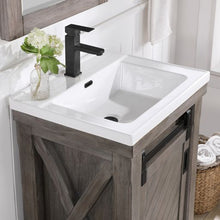 Load image into Gallery viewer, Vinnova Cortes 24&quot; Single Sink Bath Vanity in Classical Grey with White Drop-In Ceramic Basin and Mirror- Vinnova