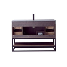 Load image into Gallery viewer, Vinnova Alistair 48B&quot; Single Sink Bath Vanity in North Carolina Oak with Grey Sintered Stone Top- Vinnova