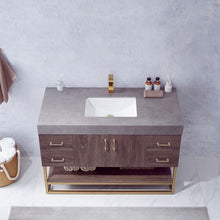 Load image into Gallery viewer, Vinnova Alistair 48&quot; Single Sink Bath Vanity in North Carolina Oak with Grey Sintered Stone Top- Vinnova