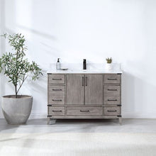 Load image into Gallery viewer, Vinnova Zaragoza 48&quot; Single Sink Bath Vanity in Classical Grey with White Composite Grain Stone Countertop- Vinnova