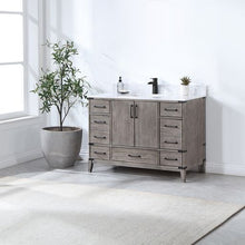 Load image into Gallery viewer, Vinnova Zaragoza 48&quot; Single Sink Bath Vanity in Classical Grey with White Composite Grain Stone Countertop- Vinnova