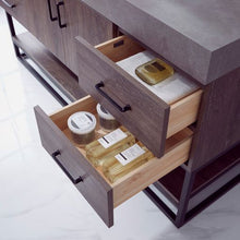 Load image into Gallery viewer, Vinnova Alistair 60B&quot; Single Sink Bath Vanity in North Carolina Oak with Grey Sintered Stone Top- Vinnova
