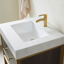 Load image into Gallery viewer, Vinnova Palma 24G&quot; Single Sink Bath Vanity in Suleiman Oak with White Composite Grain Stone Countertop- Vinnova