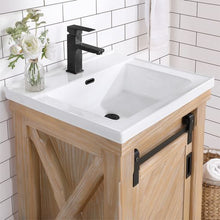 Load image into Gallery viewer, Vinnova Cortes 24&quot; Single Sink Bath Vanity in Weathered Pine with White Drop-In Ceramic Basin- Vinnova