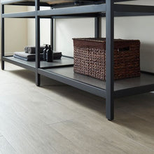 Load image into Gallery viewer, Vinnova Bilbao 72&quot; Double Vanity with Matte black stainless steel bracket match with Grey Sintered Stone Top and Mirror- Vinnova