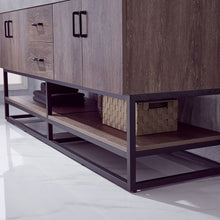 Load image into Gallery viewer, Vinnova Alistair 72B&quot; Double Sink Bath Vanity in North Carolina Oak with Grey Sintered Stone Top and Mirror- Vinnova