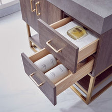 Load image into Gallery viewer, Vinnova Alistair 36&quot; Single Sink Bath Vanity in North Carolina Oak with Grey Sintered Stone Top- Vinnova