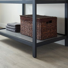 Load image into Gallery viewer, Vinnova Bilbao 36" Single Vanity with Matte black stainless steel bracket match with Grey Sintered Stone Top and Mirror- Vinnova