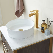 Load image into Gallery viewer, Vinnova Murcia 24G&quot; Single Sink Bath Vanity in Suleiman Oak with White Composite Grain Stone Countertop- Vinnova
