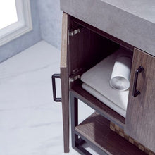 Load image into Gallery viewer, Vinnova Alistair 24B&quot; Single Sink Bath Vanity in North Carolina Oak with Grey Sintered Stone Top and Mirror- Vinnova