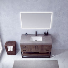 Load image into Gallery viewer, Vinnova Alistair 48B&quot; Single Sink Bath Vanity in North Carolina Oak with Grey Sintered Stone Top and Mirror- Vinnova