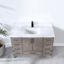 Load image into Gallery viewer, Vinnova Zaragoza 48&quot; Single Sink Bath Vanity in Classical Grey with White Composite Grain Stone Countertop- Vinnova