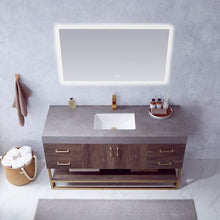 Load image into Gallery viewer, Vinnova Alistair 60&quot; Single Sink Bath Vanity in North Carolina Oak with Grey Sintered Stone Top and Mirror- Vinnova