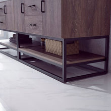 Load image into Gallery viewer, Vinnova Alistair 84B&quot; Double Sink Bath Vanity in North Carolina Oak with Grey Sintered Stone Top- Vinnova