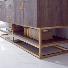 Load image into Gallery viewer, Vinnova Alistair 72&quot; Double Sink Bath Vanity in North Carolina Oak with Grey Sintered Stone Top- Vinnova