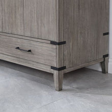 Load image into Gallery viewer, Vinnova Zaragoza 72&quot; Double Sink Bath Vanity in Classical Grey with White Composite Grain Stone Countertop- Vinnova