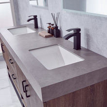 Load image into Gallery viewer, Vinnova Alistair 72B&quot; Double Sink Bath Vanity in North Carolina Oak with Grey Sintered Stone Top and Mirror- Vinnova