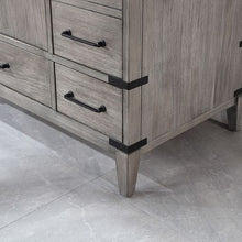 Load image into Gallery viewer, Vinnova Zaragoza 36" Single Sink Bath Vanity in Classical Grey with White Composite Grain Stone Countertop- Vinnova