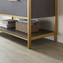 Load image into Gallery viewer, Vinnova Murcia 48G&quot; Single Sink Bath Vanity in Suleiman Oak with White Composite Grain Stone Countertop and Mirror- Vinnova