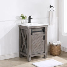 Load image into Gallery viewer, Vinnova Cortes 24&quot; Single Sink Bath Vanity in Classical Grey with White Drop-In Ceramic Basin- Vinnova