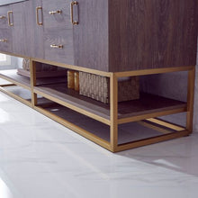 Load image into Gallery viewer, Vinnova Alistair 84&quot; Double Sink Bath Vanity in North Carolina Oak with Grey Sintered Stone Top- Vinnova