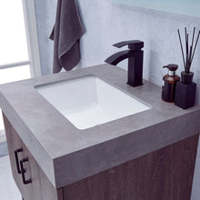 Load image into Gallery viewer, Vinnova Alistair 24B&quot; Single Sink Bath Vanity in North Carolina Oak with Grey Sintered Stone Top and Mirror- Vinnova