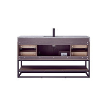 Load image into Gallery viewer, Vinnova Alistair 60B&quot; Single Sink Bath Vanity in North Carolina Oak with Grey Sintered Stone Top- Vinnova