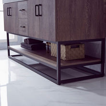 Load image into Gallery viewer, Vinnova Alistair 60B&quot; Double Sink Bath Vanity in North Carolina Oak with Grey Sintered Stone Top- Vinnova