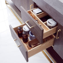 Load image into Gallery viewer, Vinnova Alistair 84&quot; Double Sink Bath Vanity in North Carolina Oak with Grey Sintered Stone Top- Vinnova