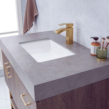Load image into Gallery viewer, Vinnova Alistair 36&quot; Single Sink Bath Vanity in North Carolina Oak with Grey Sintered Stone Top- Vinnova