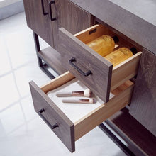 Load image into Gallery viewer, Vinnova Alistair 60B&quot; Double Sink Bath Vanity in North Carolina Oak with Grey Sintered Stone Top- Vinnova