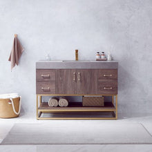 Load image into Gallery viewer, Vinnova Alistair 48&quot; Single Sink Bath Vanity in North Carolina Oak with Grey Sintered Stone Top- Vinnova