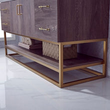 Load image into Gallery viewer, Vinnova Alistair 60&quot; Single Sink Bath Vanity in North Carolina Oak with Grey Sintered Stone Top and Mirror- Vinnova