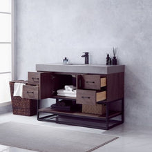 Load image into Gallery viewer, Vinnova Alistair 48B&quot; Single Sink Bath Vanity in North Carolina Oak with Grey Sintered Stone Top- Vinnova