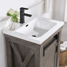 Load image into Gallery viewer, Vinnova Cortes 24&quot; Single Sink Bath Vanity in Classical Grey with White Drop-In Ceramic Basin- Vinnova