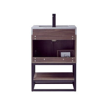 Load image into Gallery viewer, Vinnova Alistair 24B&quot; Single Sink Bath Vanity in North Carolina Oak with Grey Sintered Stone Top and Mirror- Vinnova