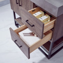 Load image into Gallery viewer, Vinnova Alistair 36B&quot; Single Sink Bath Vanity in North Carolina Oak with Grey Sintered Stone Top- Vinnova