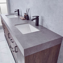 Load image into Gallery viewer, Vinnova Alistair 84B&quot; Double Sink Bath Vanity in North Carolina Oak with Grey Sintered Stone Top- Vinnova