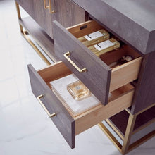 Load image into Gallery viewer, Vinnova Alistair 60&quot; Single Sink Bath Vanity in North Carolina Oak with Grey Sintered Stone Top and Mirror- Vinnova