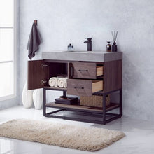 Load image into Gallery viewer, Vinnova Alistair 36B&quot; Single Sink Bath Vanity in North Carolina Oak with Grey Sintered Stone Top- Vinnova