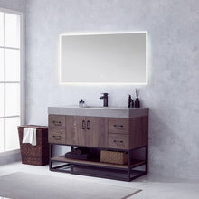 Load image into Gallery viewer, Vinnova Alistair 48B&quot; Single Sink Bath Vanity in North Carolina Oak with Grey Sintered Stone Top and Mirror- Vinnova