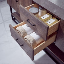 Load image into Gallery viewer, Vinnova Alistair 72B&quot; Double Sink Bath Vanity in North Carolina Oak with Grey Sintered Stone Top and Mirror- Vinnova