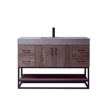 Load image into Gallery viewer, Vinnova Alistair 48B&quot; Single Sink Bath Vanity in North Carolina Oak with Grey Sintered Stone Top- Vinnova