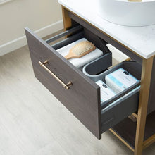 Load image into Gallery viewer, Vinnova Murcia 24G&quot; Single Sink Bath Vanity in Suleiman Oak with White Composite Grain Stone Countertop- Vinnova