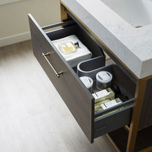 Load image into Gallery viewer, Vinnova Palma 36G&quot; Single Sink Bath Vanity in Suleiman Oak with White Composite Grain Stone Countertop- Vinnova