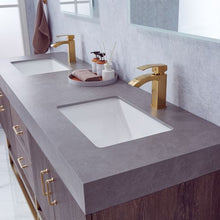 Load image into Gallery viewer, Vinnova Alistair 72&quot; Double Sink Bath Vanity in North Carolina Oak with Grey Sintered Stone Top and Mirror- Vinnova